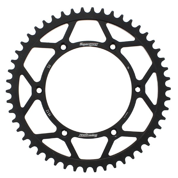 Supersprox Steel Sprocket Black 50T- for Gas-Gas EC250 03-19 RFE-1512-50-BLK